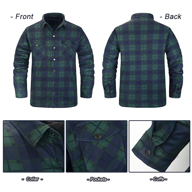 Jaqueta xadrez verde grossa ma - Flannel Shirt Lined avaliação e preço